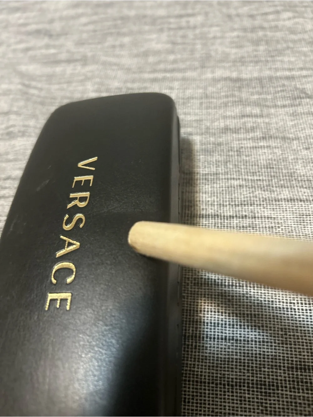 Versace Black Sunglasses Hard Case with Gold Logo